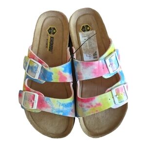 Khombu Tie Dye Rare Color Renee Sandals Clogs Slides Sz 4 NWOT